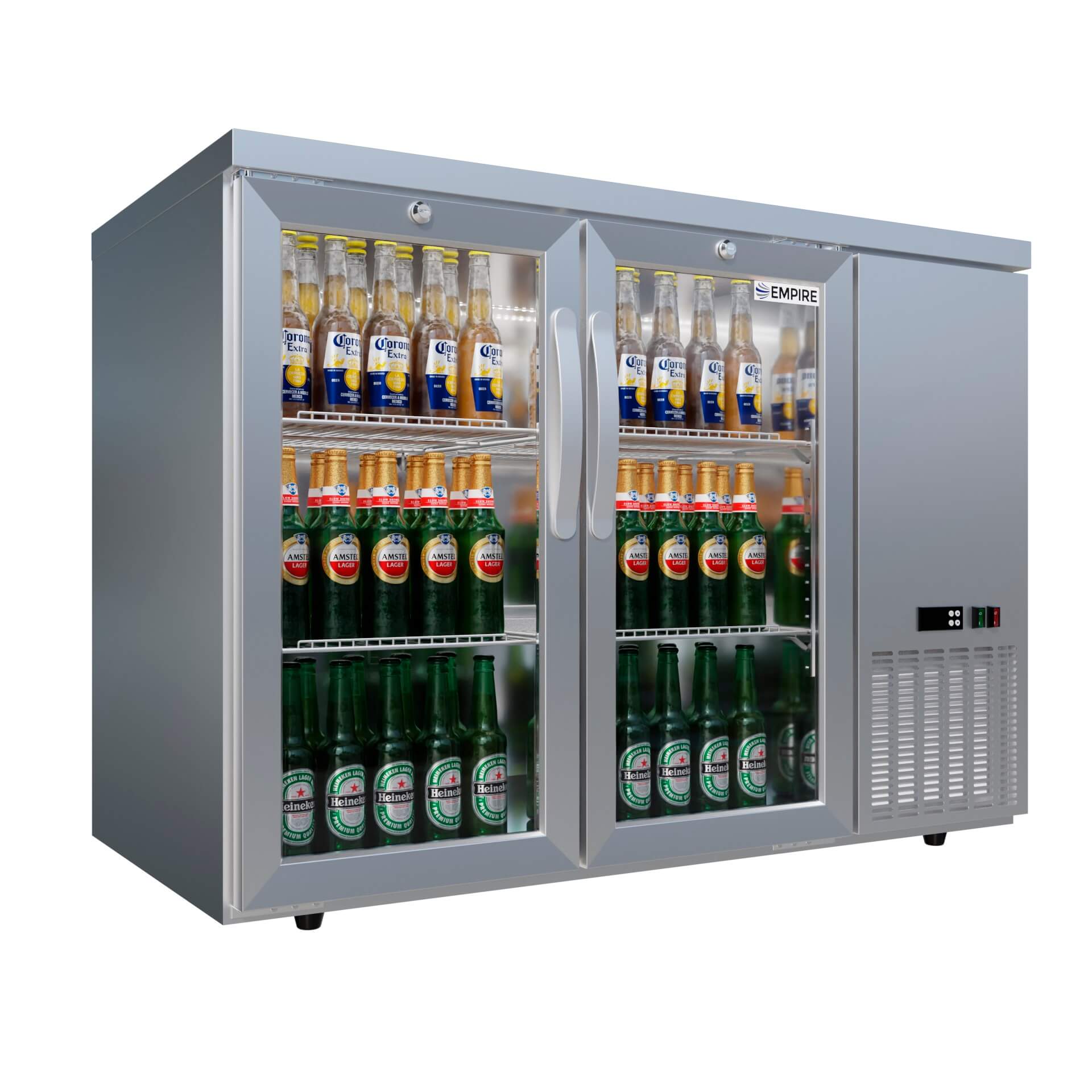 Empire Stainless Steel Double Door Undercounter Bottle Cooler CL-305HR