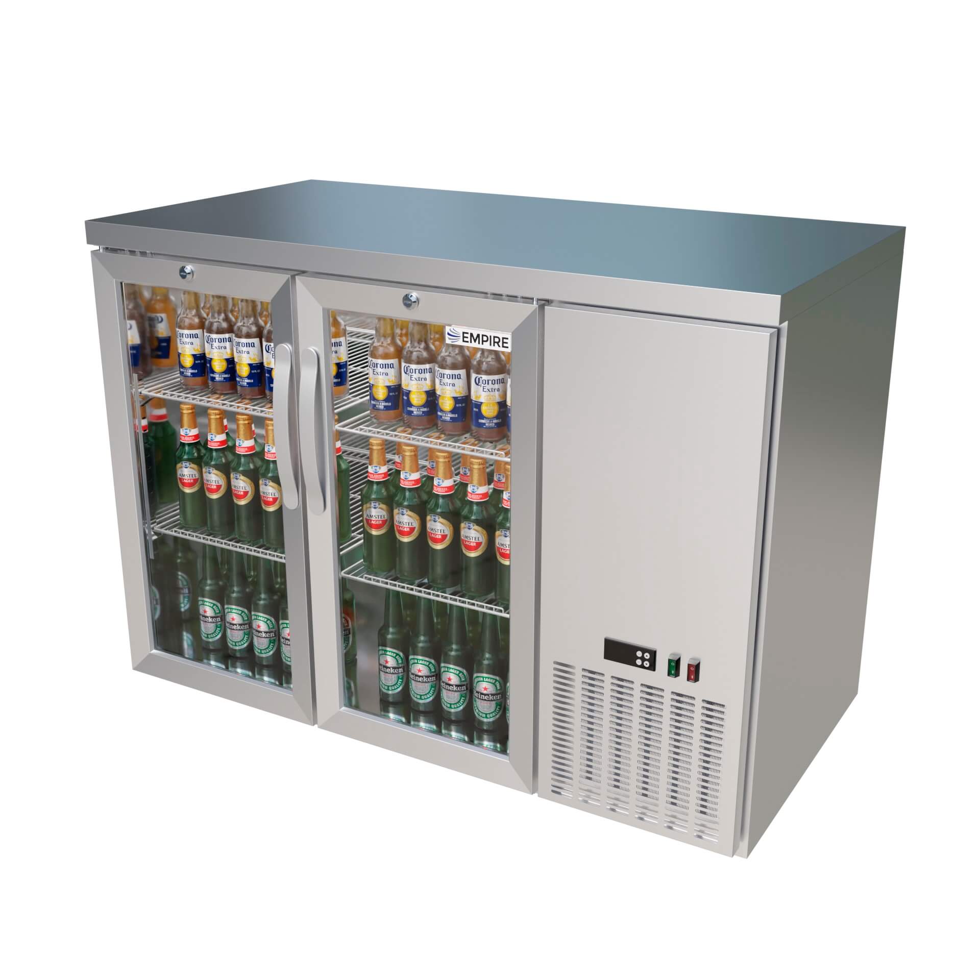 Empire Stainless Steel Double Door Undercounter Bottle Cooler CL-305HR
