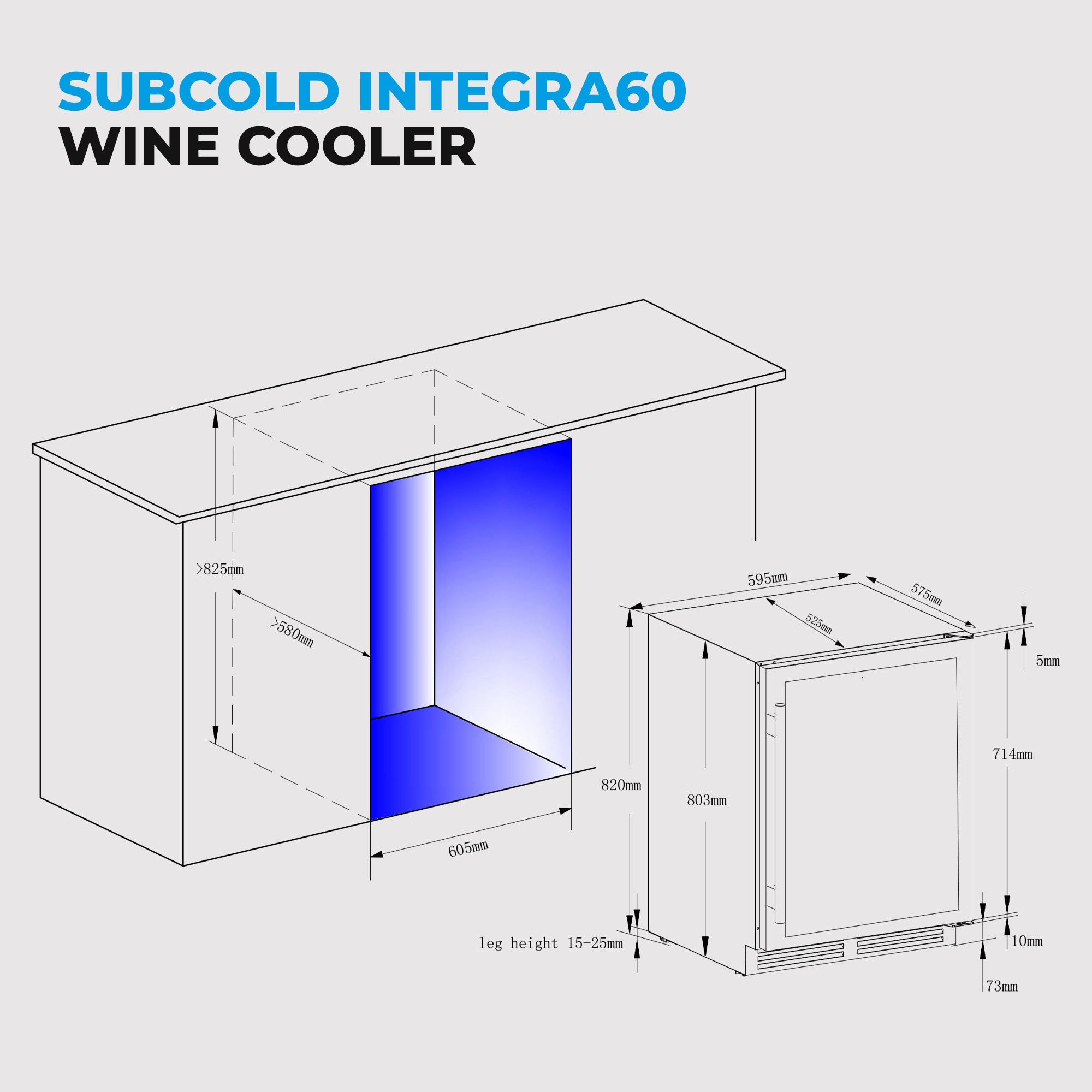 Subcold Integra60 Integrated Wine Cooler