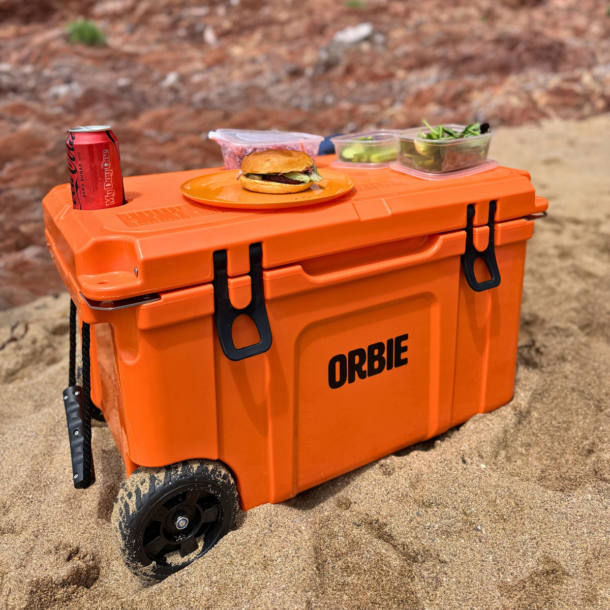 Orbie 55 Wheeled Cool Box Orange