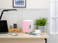 Thumbnail for Subcold Classic pink 4 litre mini fridge on table top