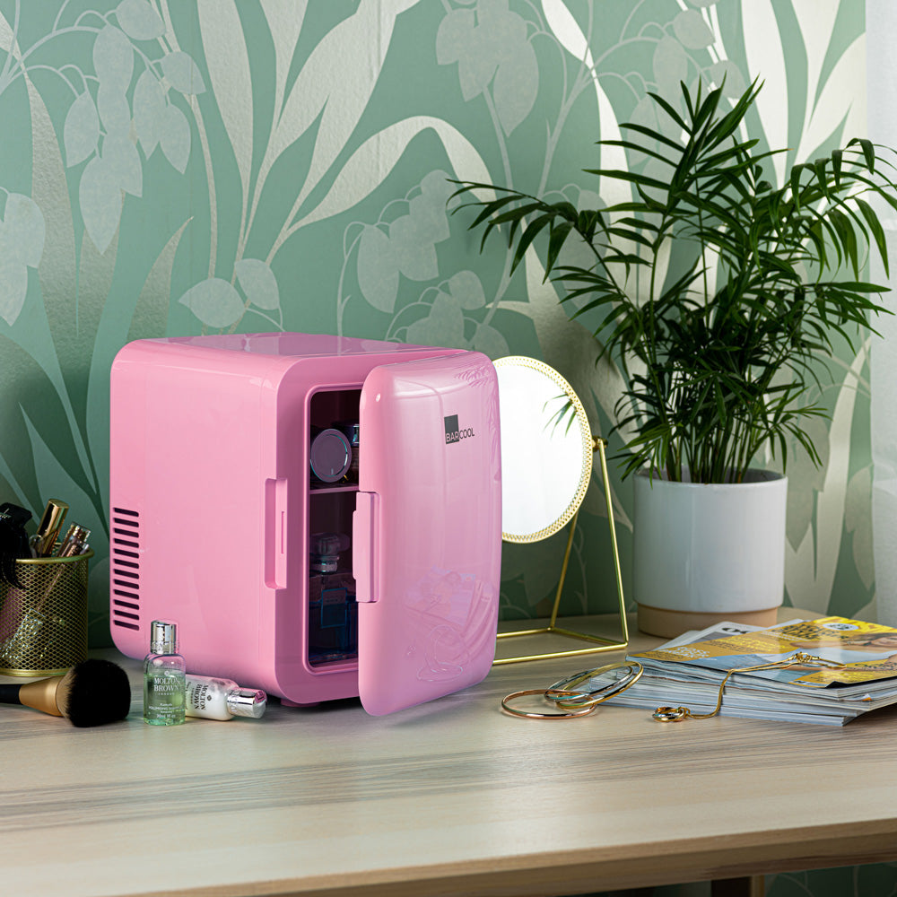 Barcool Cosmo 4 litre pink mini fridge for bedroom
