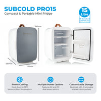 Thumbnail for Pro 15L Mini Fridge - Grey | Refurbished