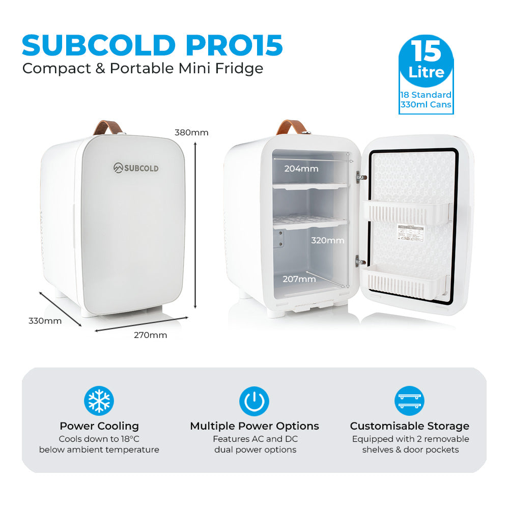 Pro 15L Mini Fridge - White | Refurbished – image 4