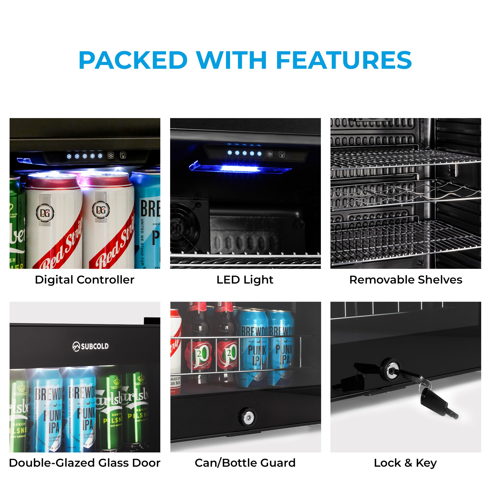 Subcold Ace 100 LED Touch Control Beer Fridge - Black | Refurbished
