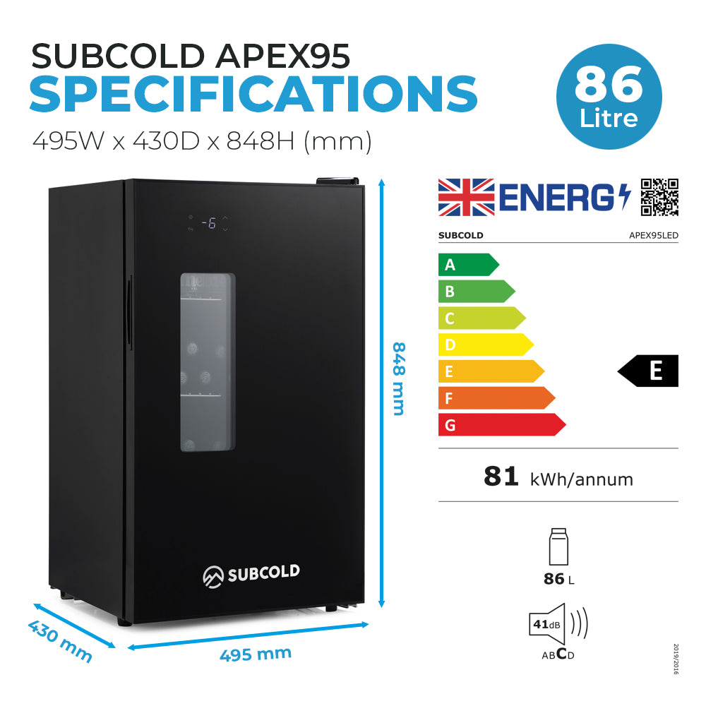 Subcold Apex95 Beer Fridge - Black | Refurbished