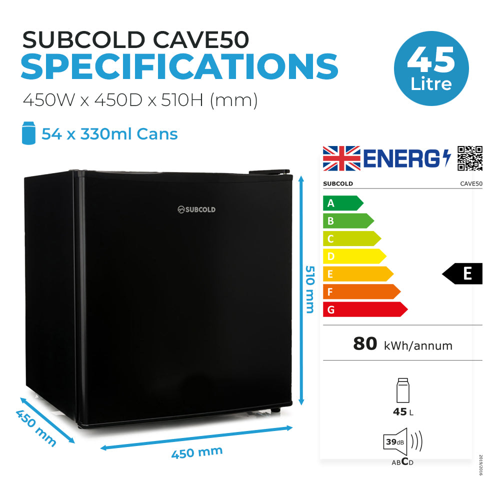 Subcold Cave50 Solid Door Beer Fridge - Refurbished