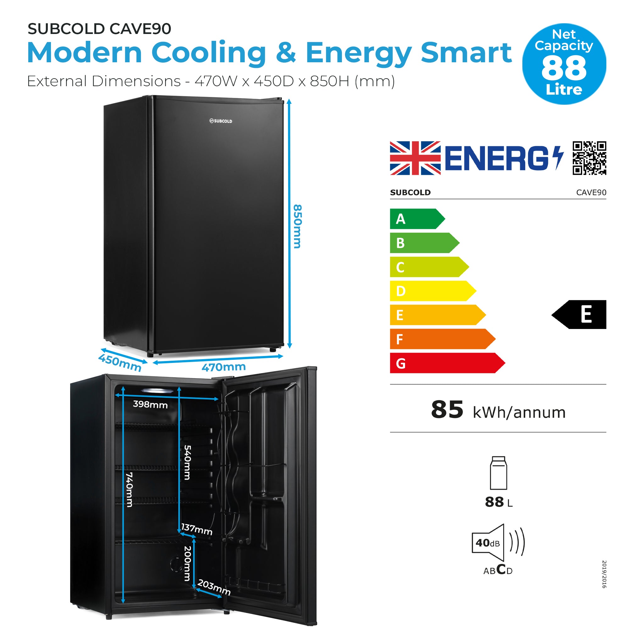 Subcold Cave90 Solid Door Beer Fridge