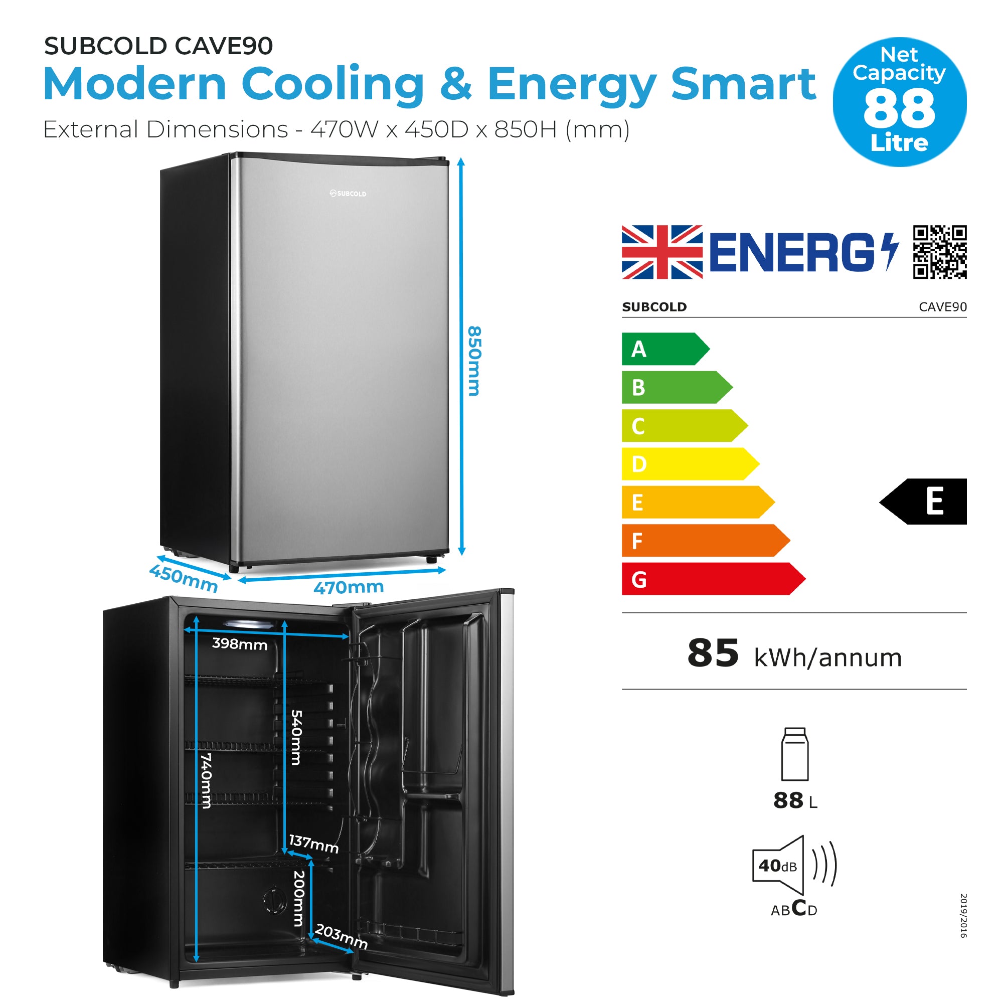 Subcold Cave90 Solid Door Beer Fridge