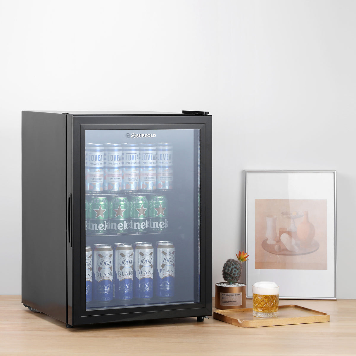 Glass Door Beer Fridge - Subcold Cave 60-G Black