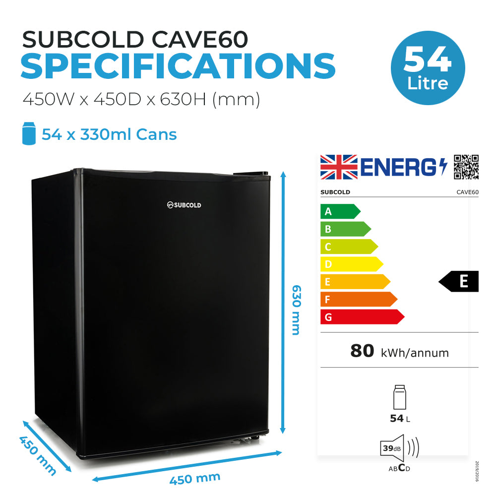 Subcold Cave60 Solid Door Beer Fridge - Refurbished