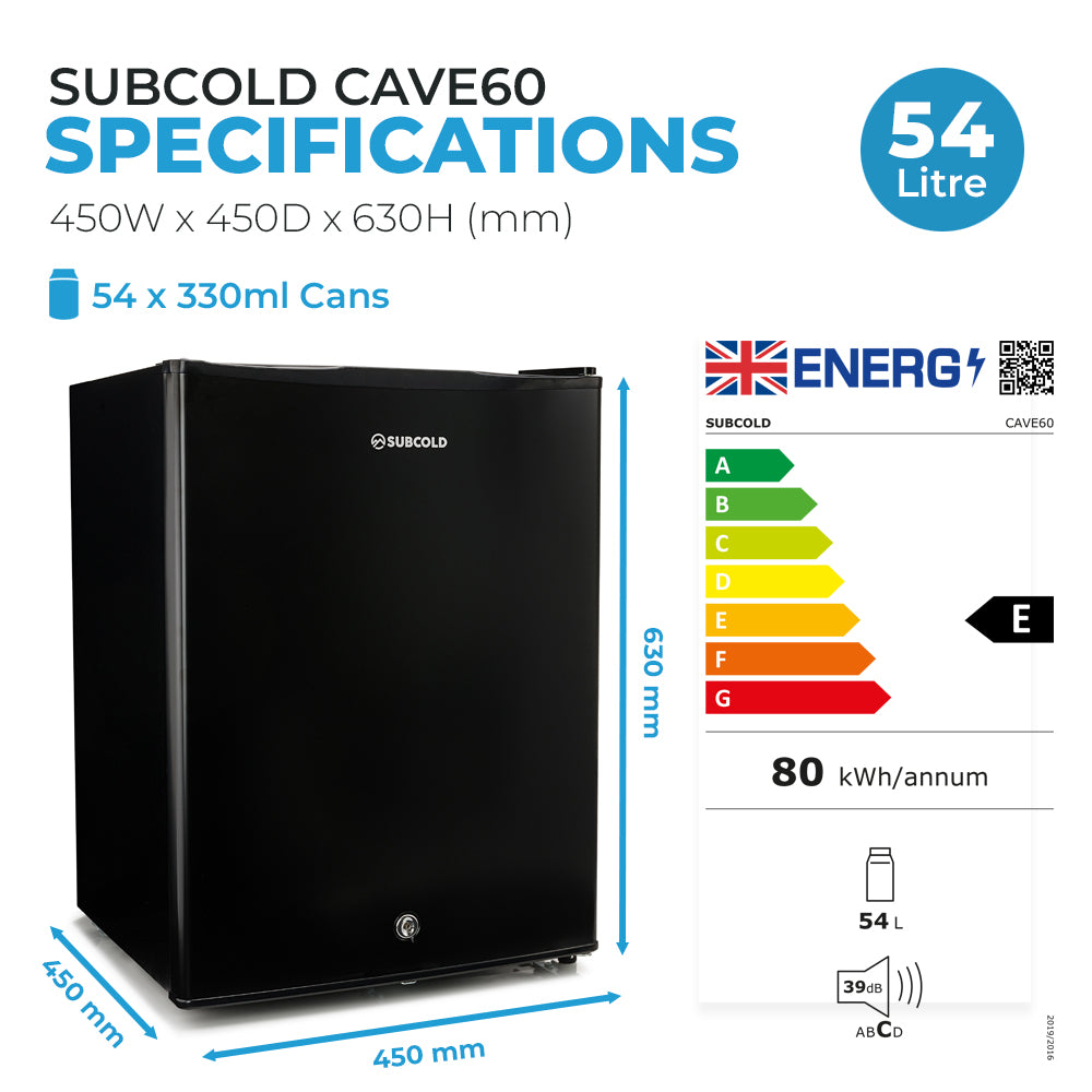 Subcold Cave60 Solid Door Beer Fridge - Refurbished