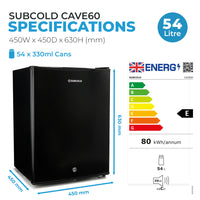 Thumbnail for Subcold Cave60 Solid Door Beer Fridge - Refurbished