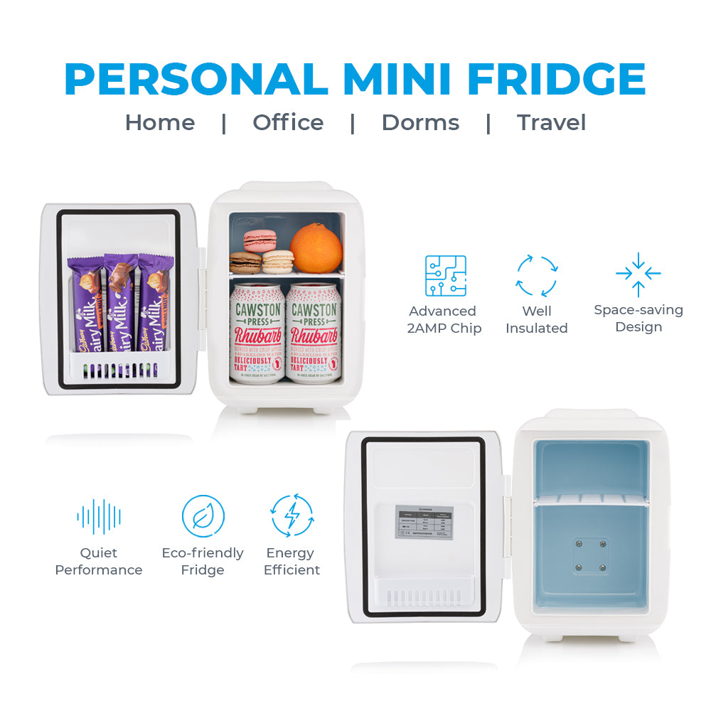 Subcold Classic 4 litre personal mini fridge for home, office, dorms and travel