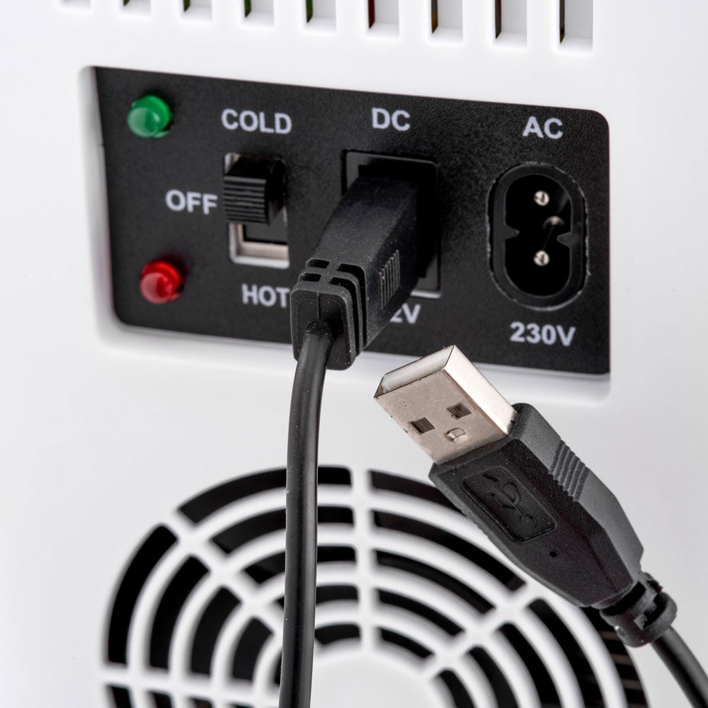 Subcold classic 4L mini fridge 12 volt ac dc power options and hot cold switch button