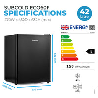 Thumbnail for Subcold Eco60F Mini Freezer - Black