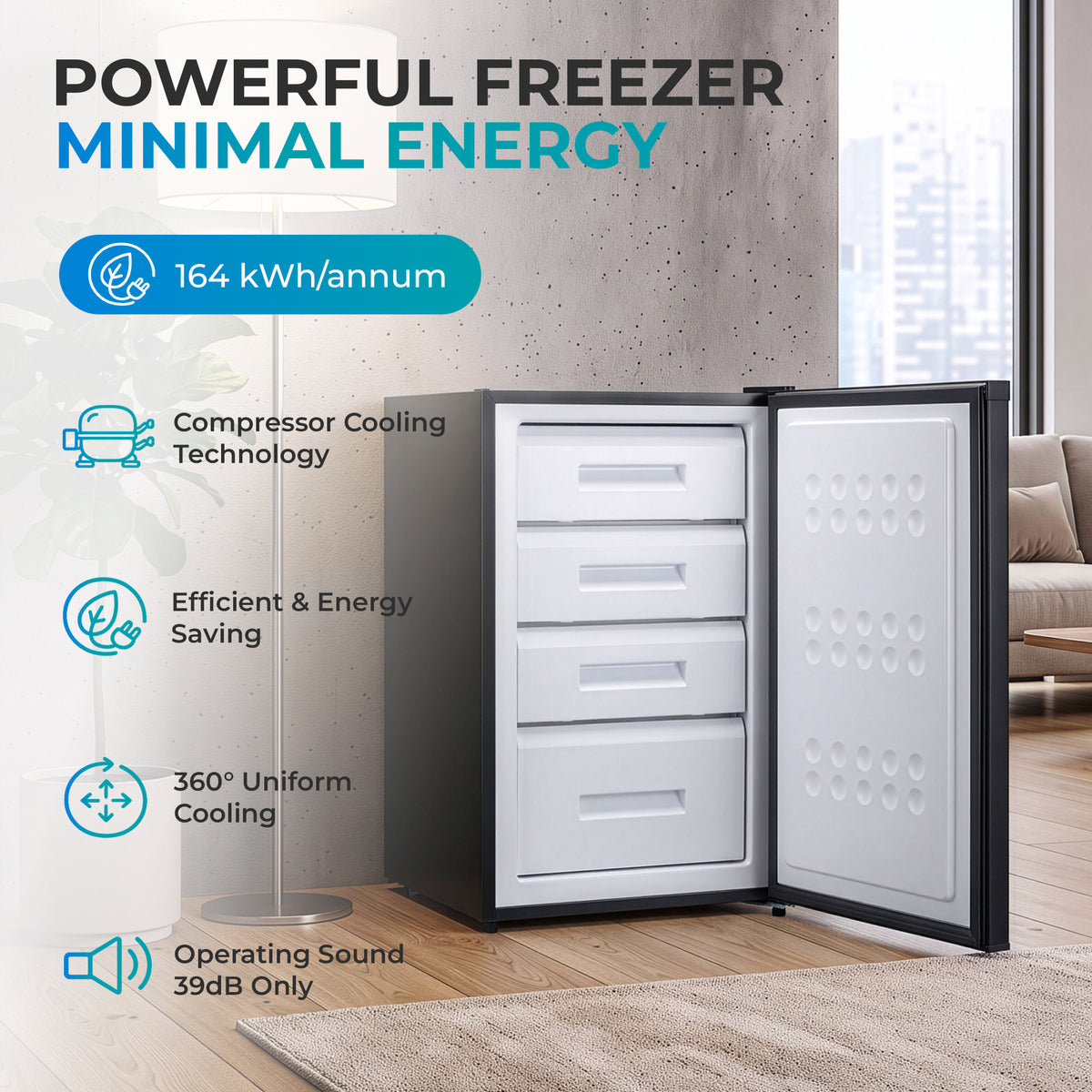 Subcold Eco90F Under Counter Freezer - Black | Refurbished
