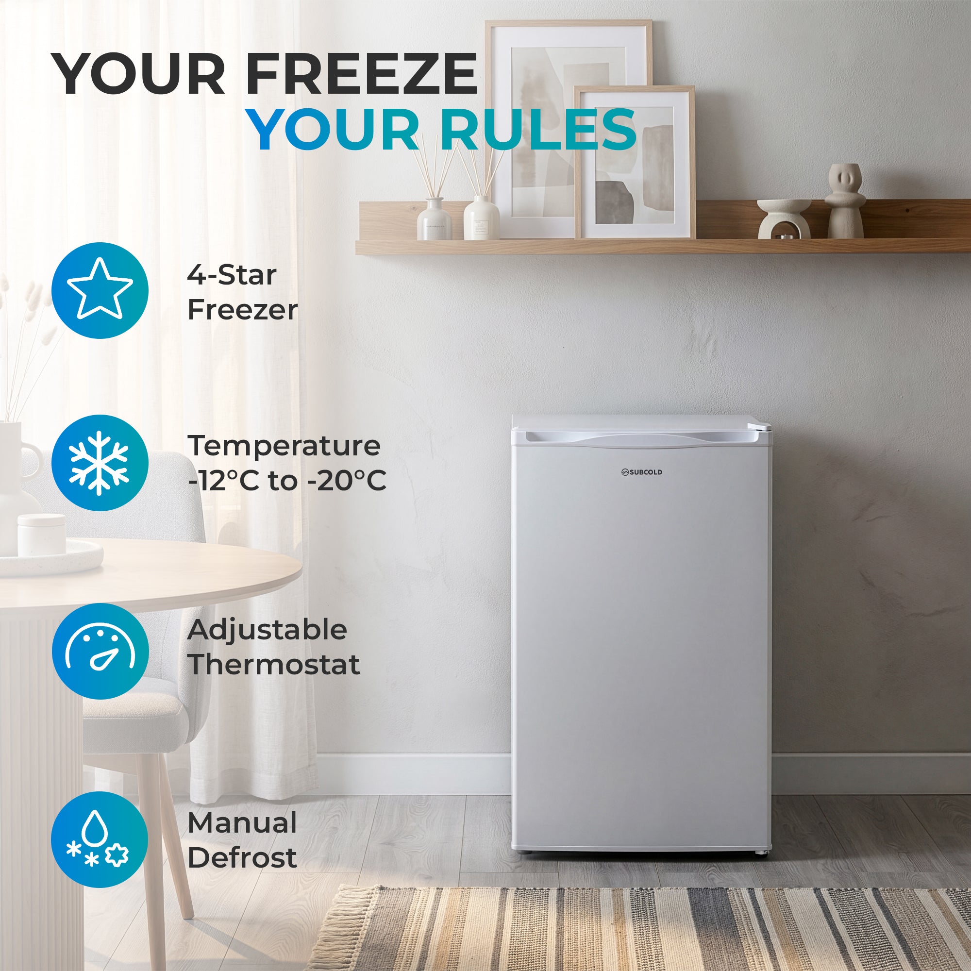 Subcold Eco90F Small Freezer - White