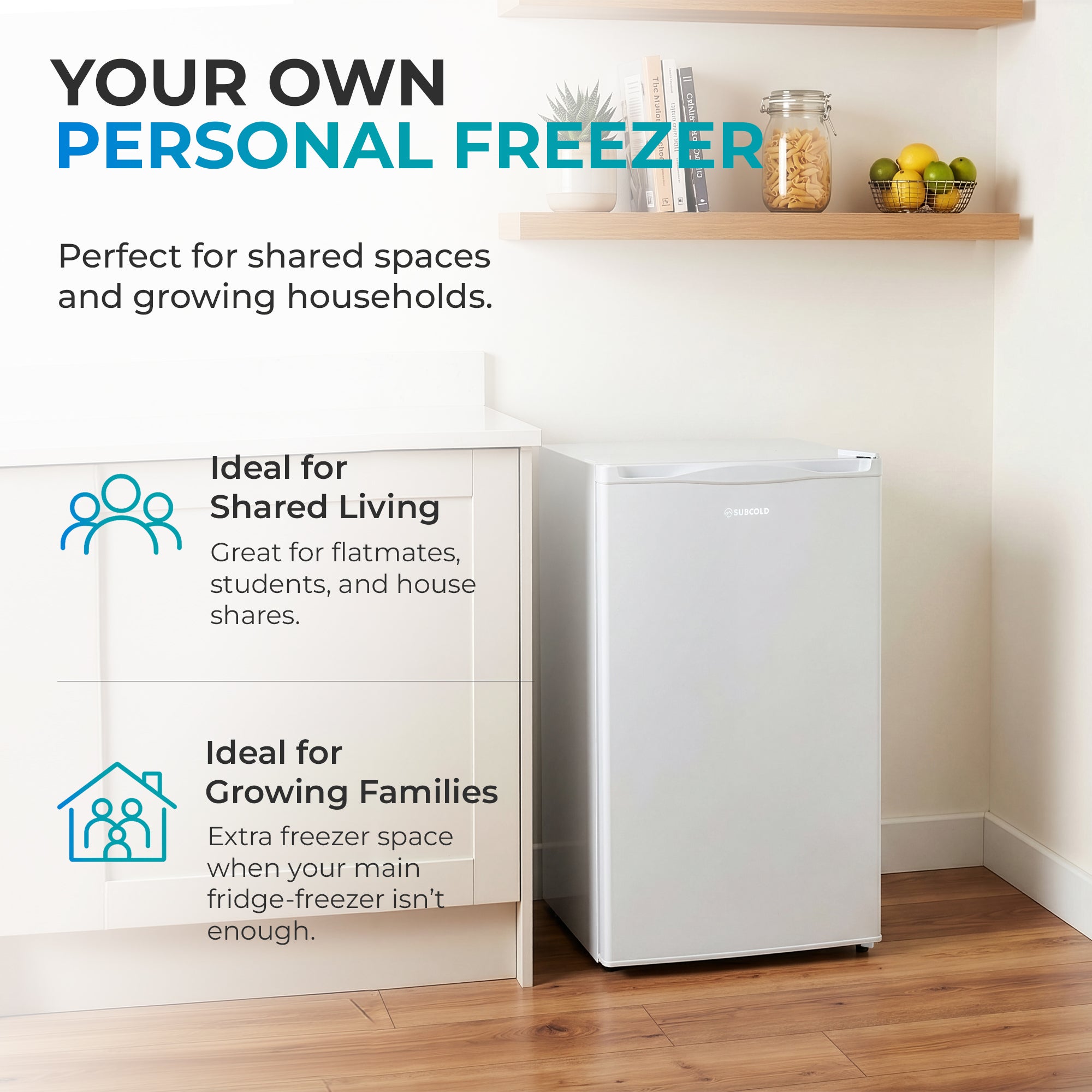Subcold Eco90F Small Freezer - White