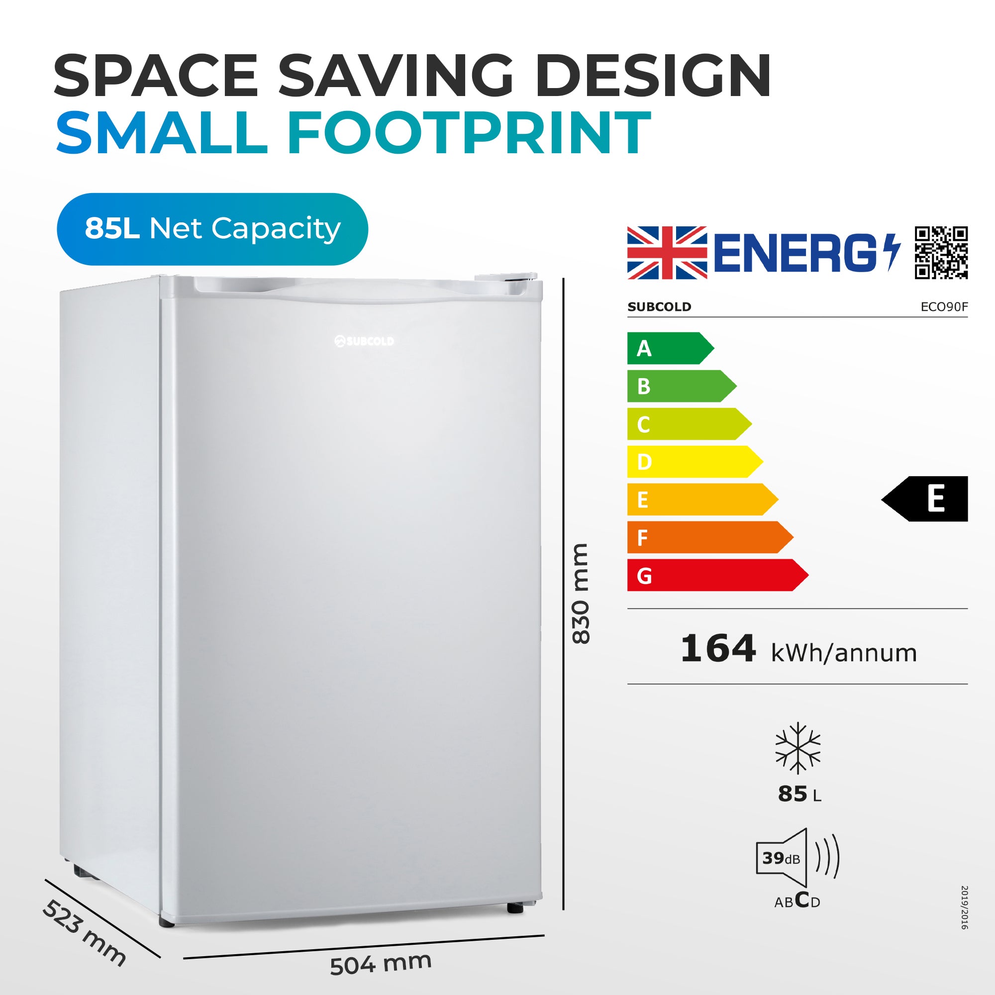 Subcold Eco90F Small Freezer - White