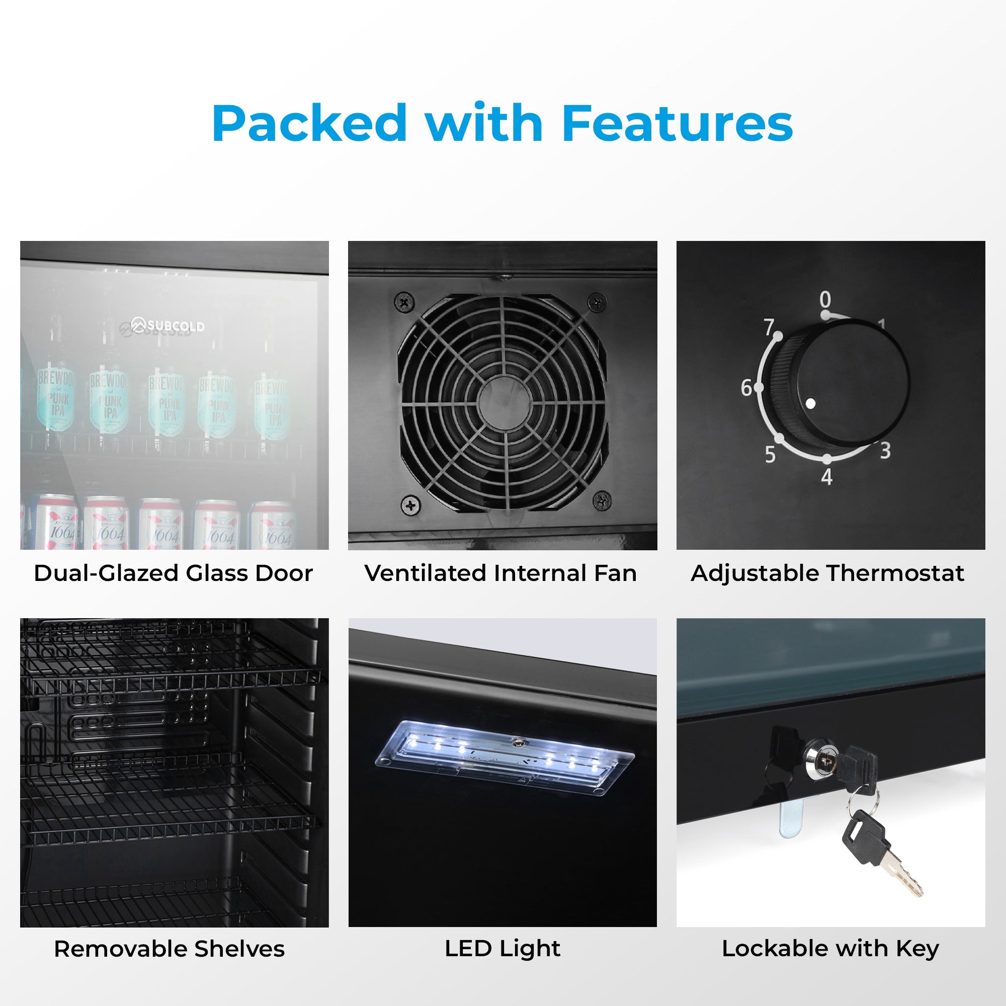 Subcold Maxi250 Tall Drinks Fridge Black