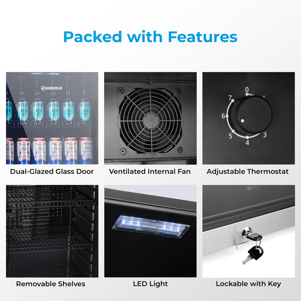Subcold Maxi 250L Tall Drinks Fridge Stainless Steel | Subcold