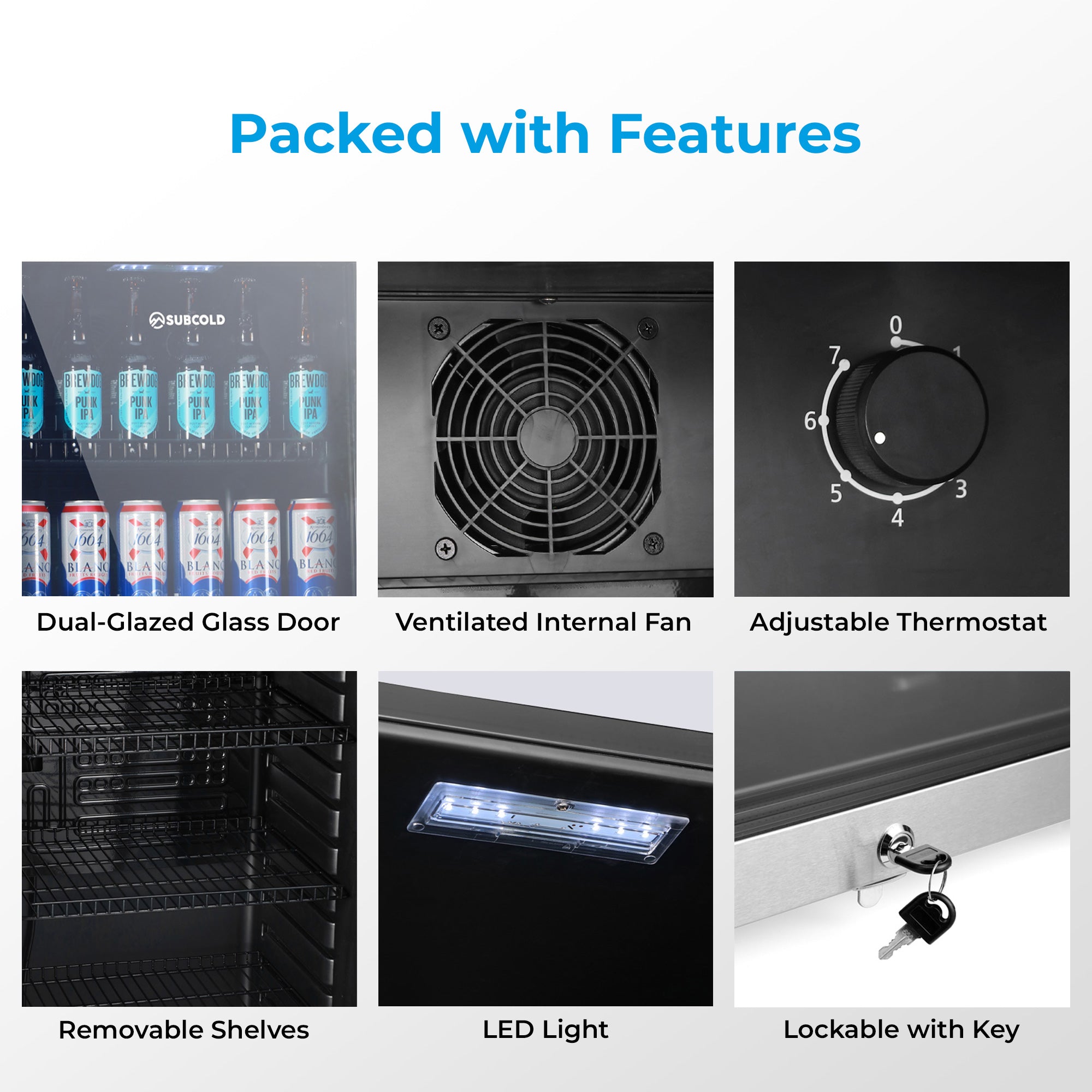 Subcold Maxi250 Tall Drinks Fridge Stainless Steel