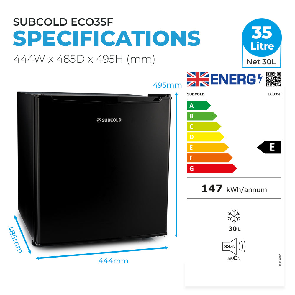 Subcold Eco35F Mini Freezer - Black | Refurbished