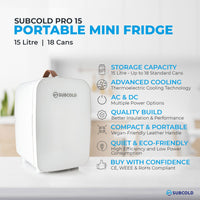 Thumbnail for Pro 15L Mini Fridge - White | Refurbished