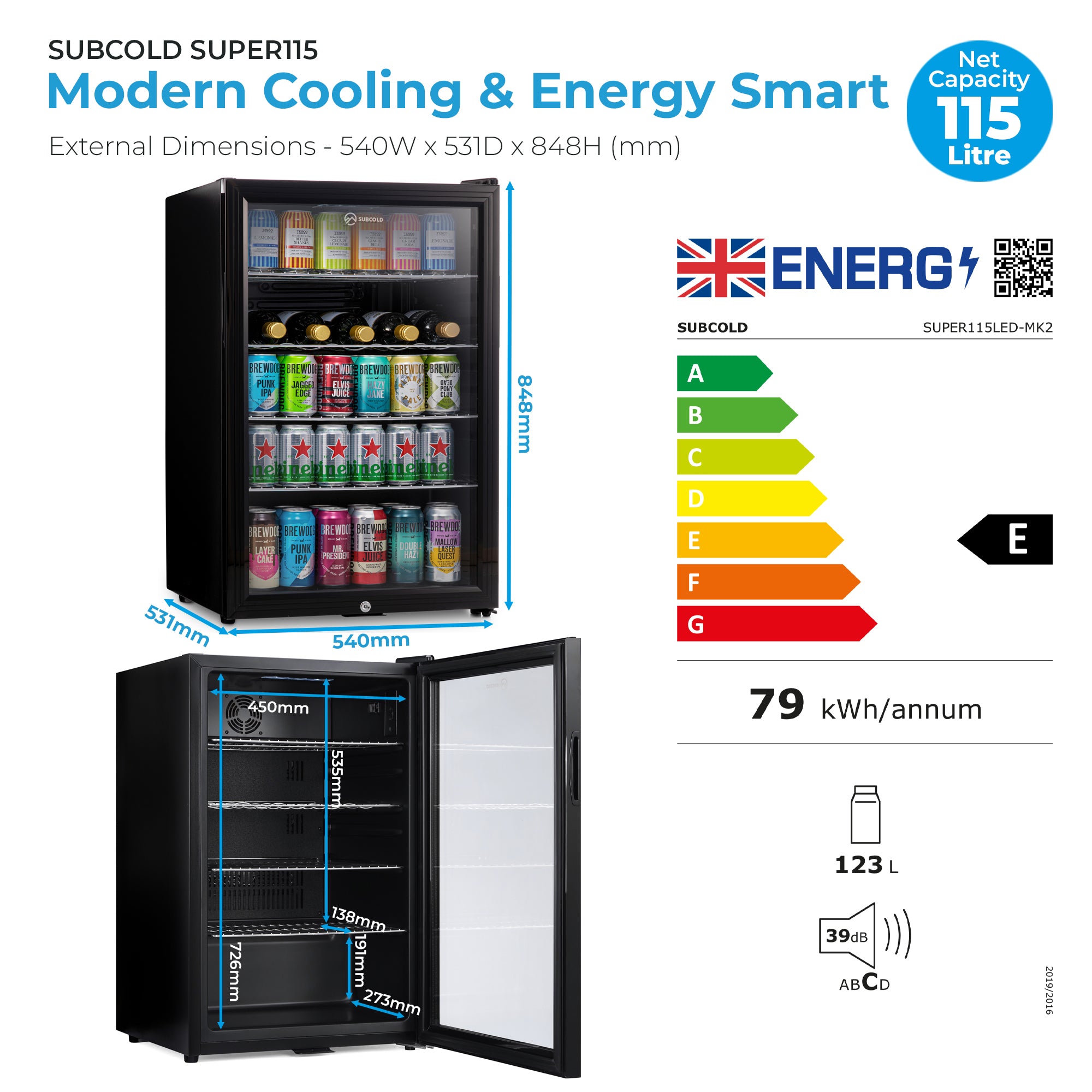 Subcold Super115 LED Beer Fridge