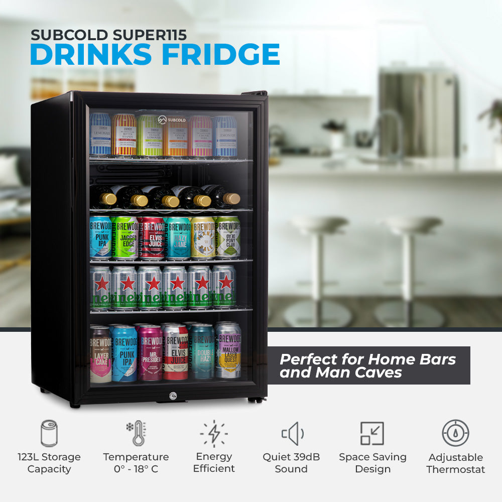 Subcold Super 115 LED Beer Fridge - Black