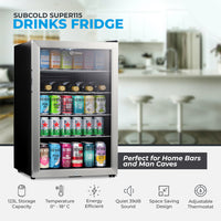 Thumbnail for Subcold Super 115 LED Beer Fridge - Stainless Steel