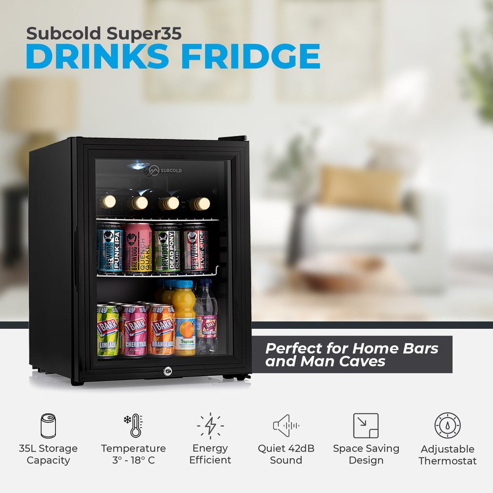 Beer Fridge | 35 Litre Glass Door Fridge | Subcold Mini Fridges