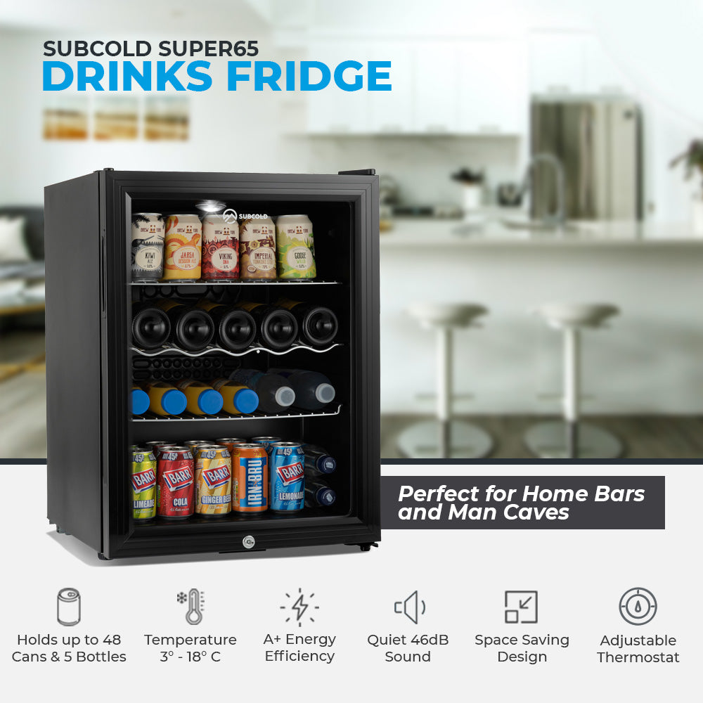 Subcold Super 65 LED Beer Fridge - Black | Refurbished