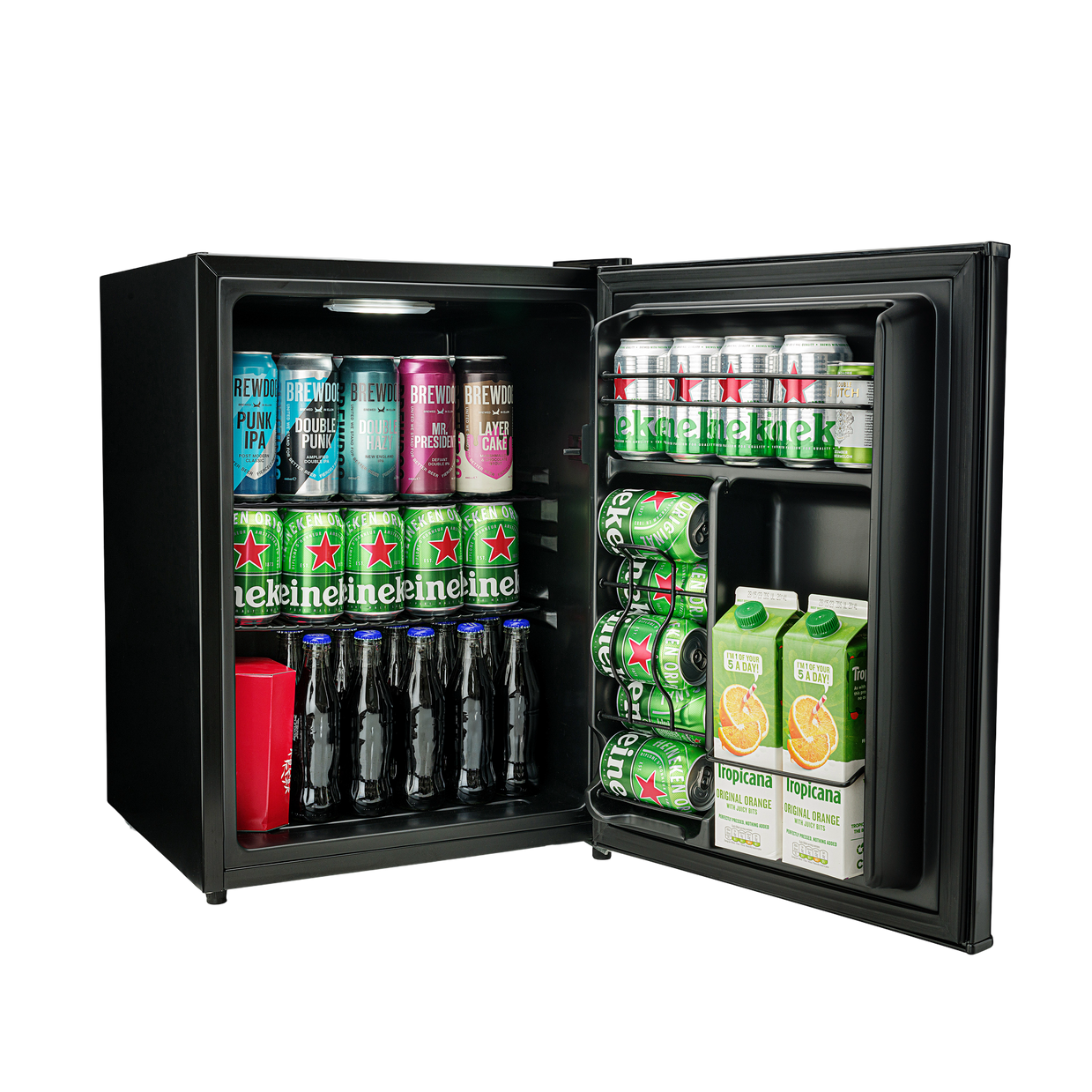 Beer Fridge Tabletop Beverage Cooler Mini Drinks Fridge, Table Top