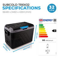 Thumbnail for Subcold Trek32 Portable Car Fridge