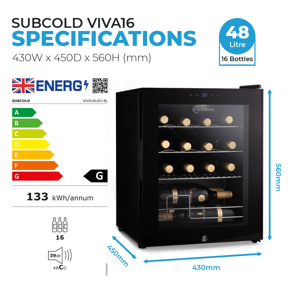 Subcold Viva16 LED Wine Cooler | Refurbished