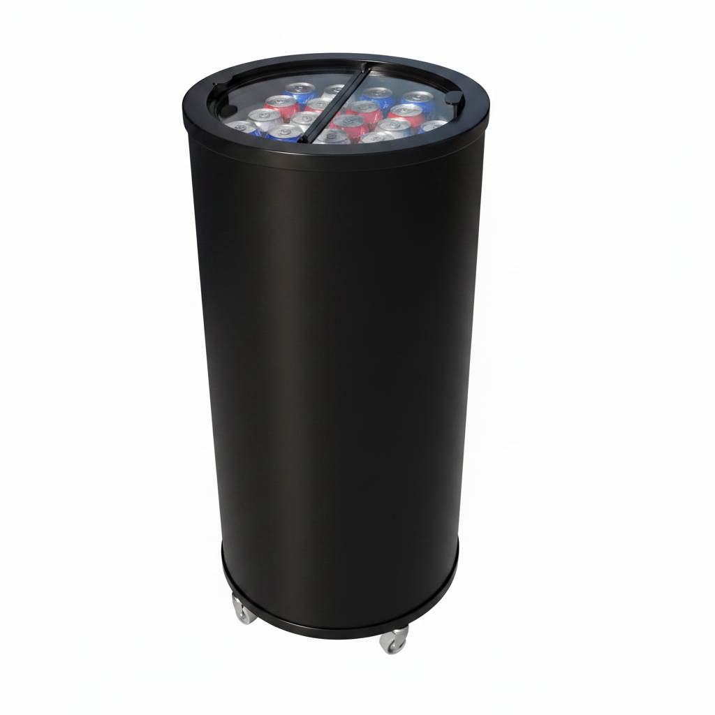 Empire Drinks Can Bottle Dump Impulse Barrel Mobile Cooler Black - EMP-CC77