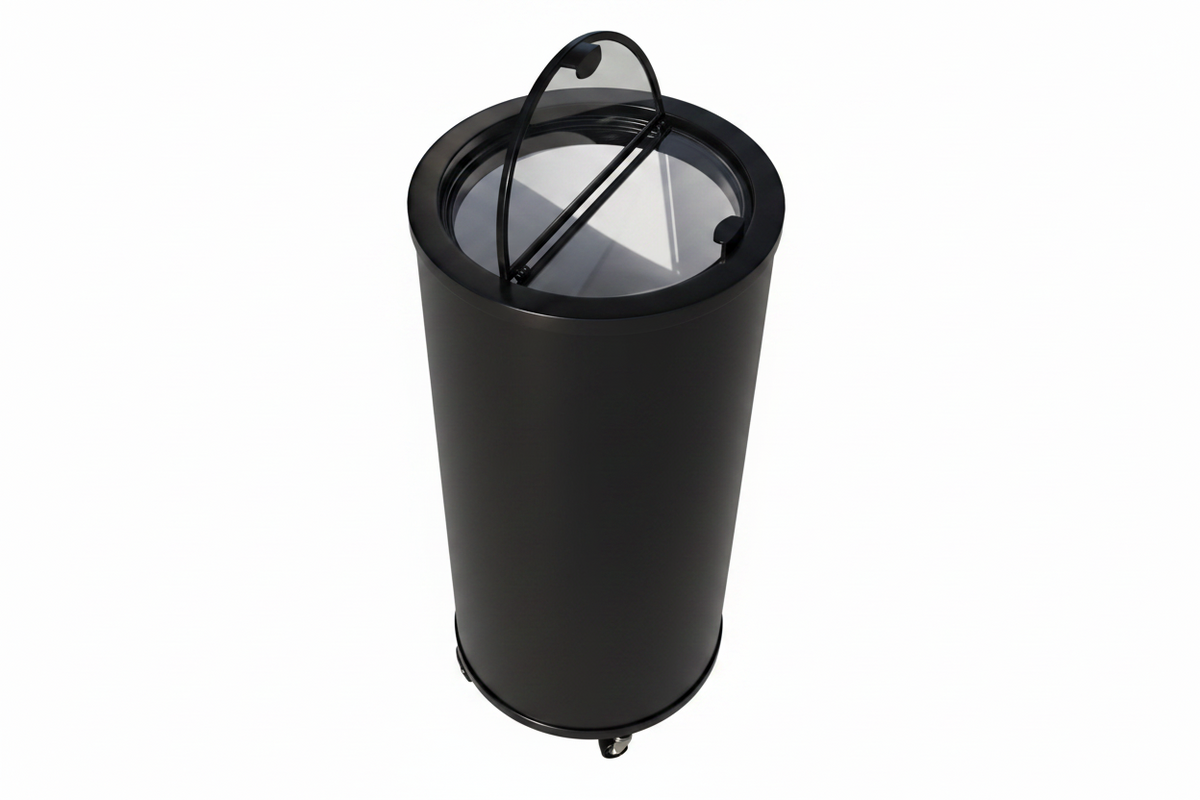 Empire Drinks Can Bottle Dump Impulse Barrel Mobile Cooler Black - EMP-CC77