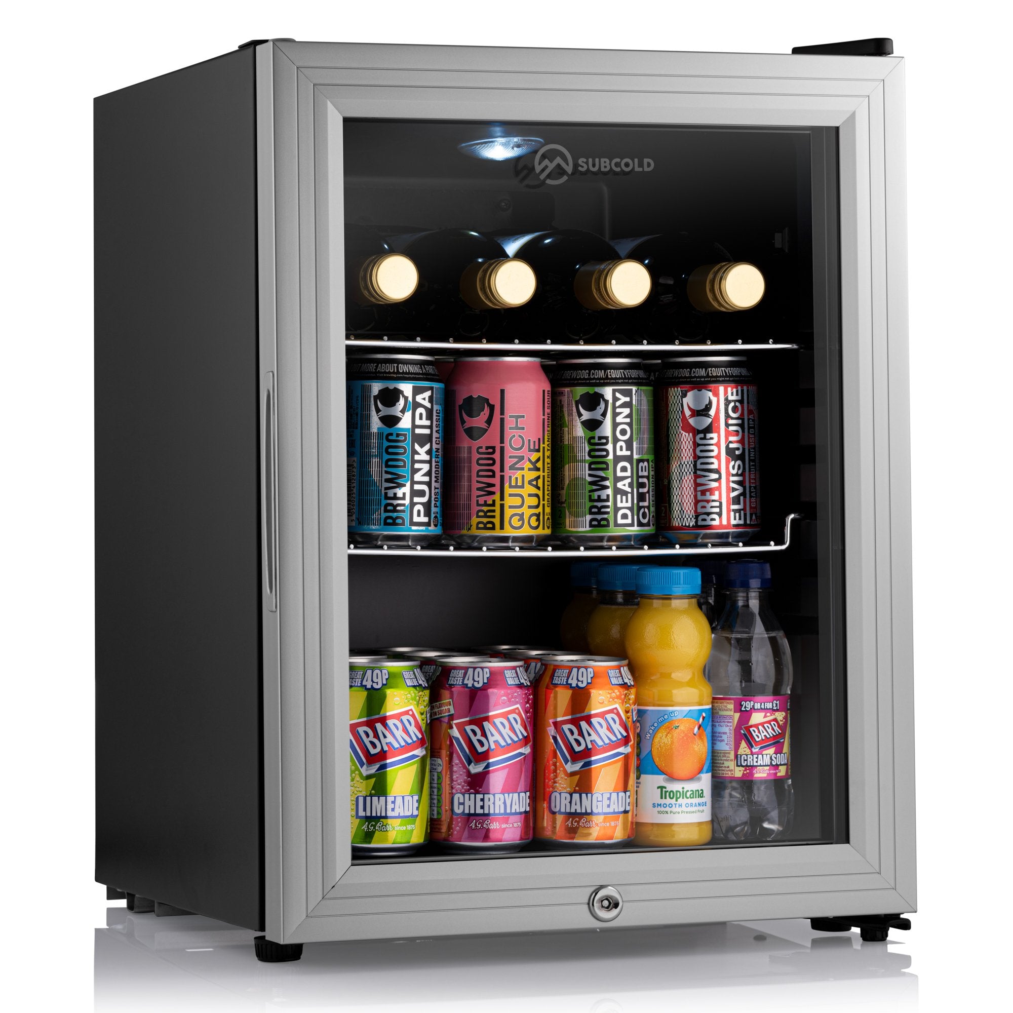 Glass door online cold drink fridge