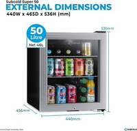 Thumbnail for Subcold Super 50 LED Beer Fridge - Silver