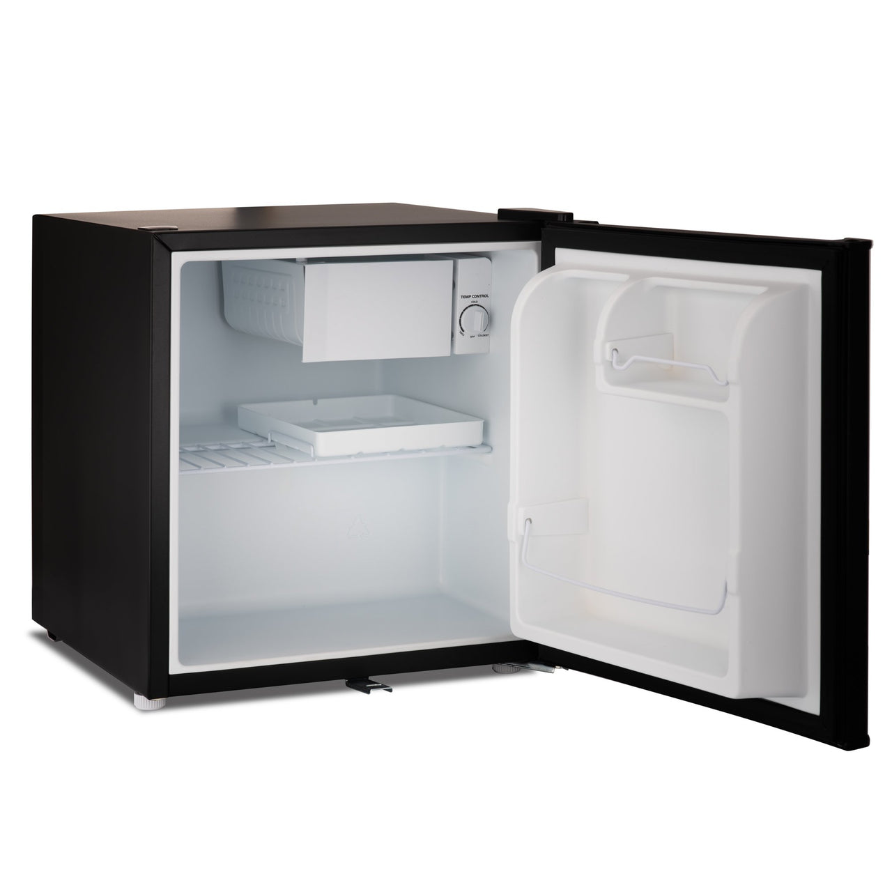 Subcold Eco 50 litre table top fridge black interior with freezer