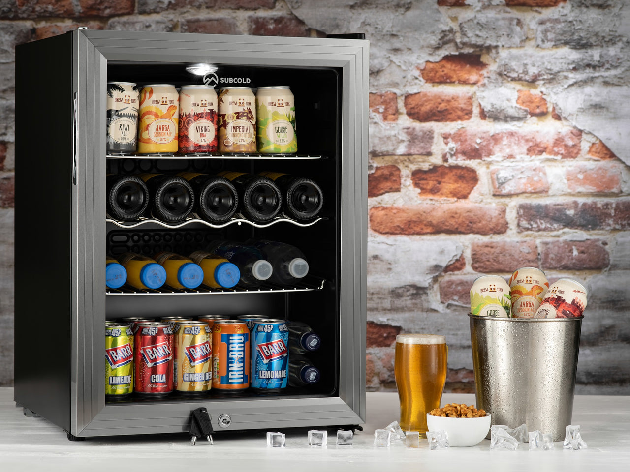 Subcold Super 65 LED Beer Fridge - Silver