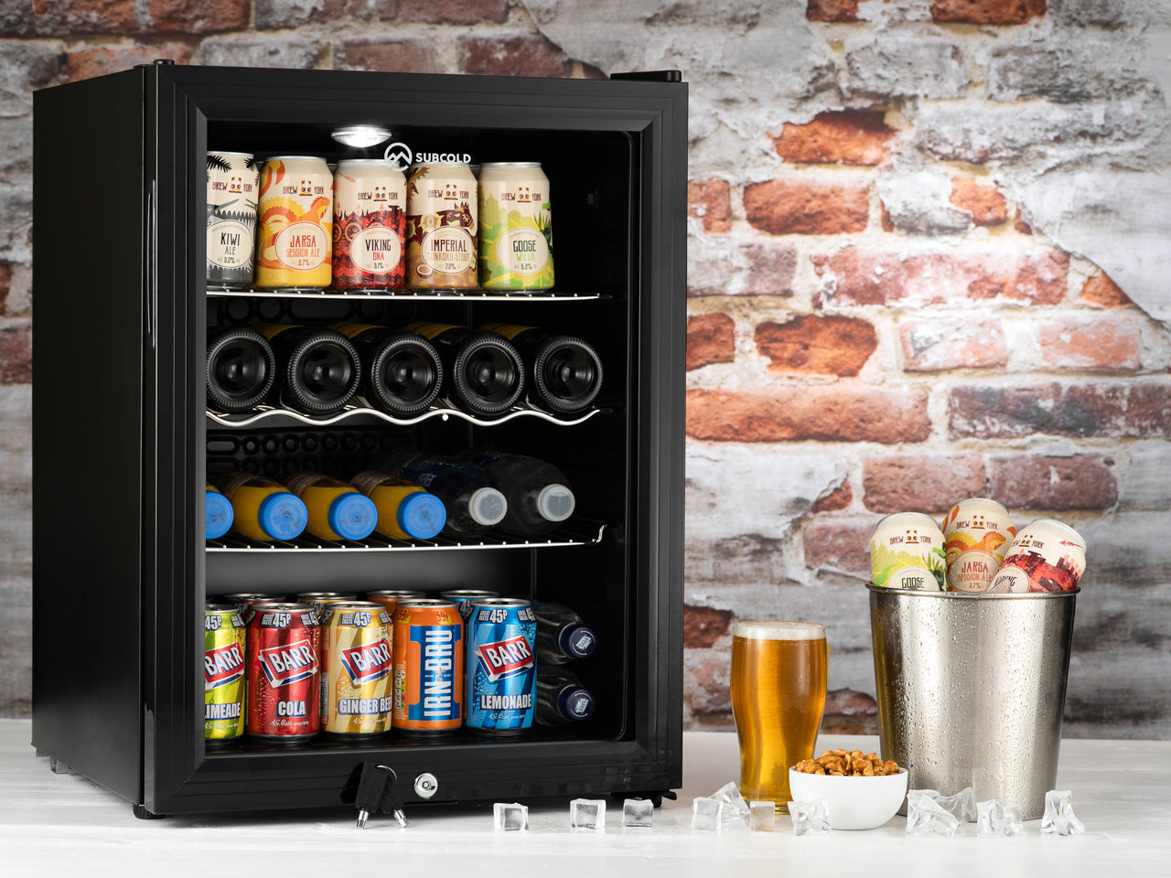 Subcold Super 65 litre beer fridge in colour black