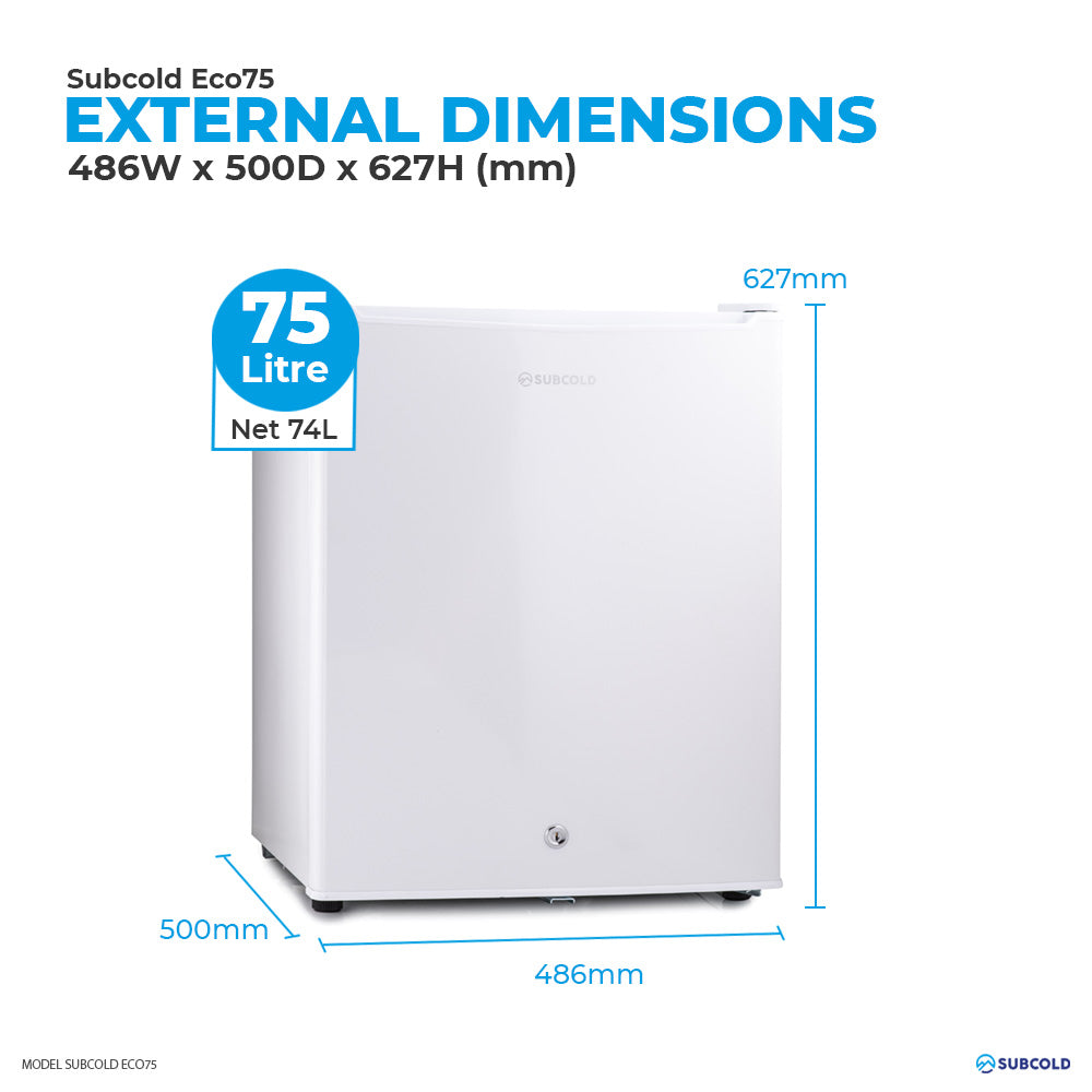 Subcold Eco75 Table Top Fridge - White | Refurbished