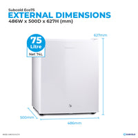 Thumbnail for Subcold Eco75 Table Top Fridge - White | Refurbished