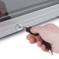 Thumbnail for Subcold Super 85 litre glass door beer drinks under counter silver fridge lockable with key