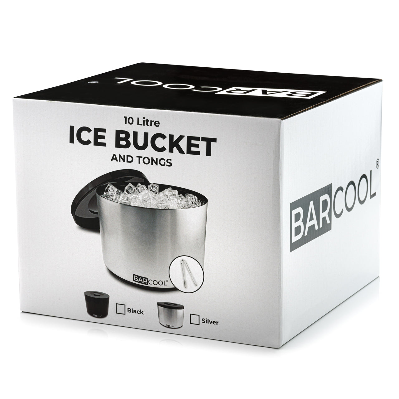 Barcool 10L Ice Bucket - Round Silver