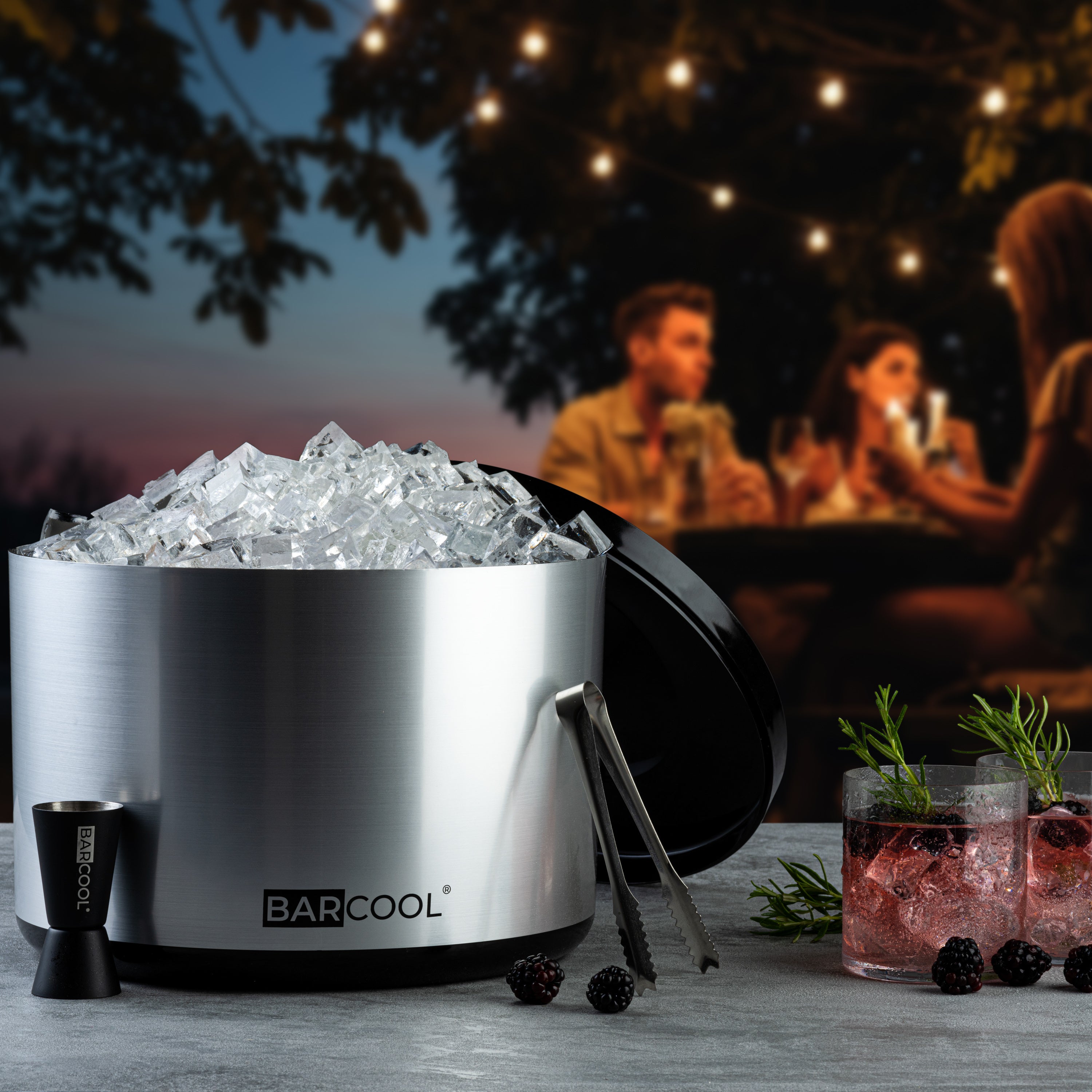 Barcool 10L Ice Bucket - Round Silver