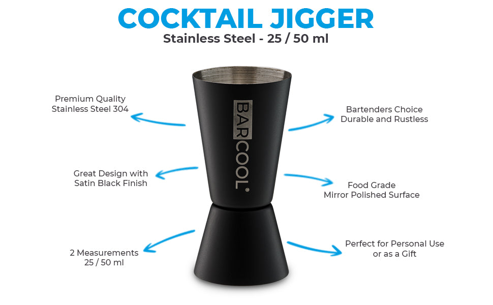 Barcool Cocktail Jigger 50ml / 25ml